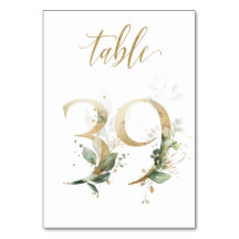 Folhas de Ouro Verde Mesa 39, Número da Mesa