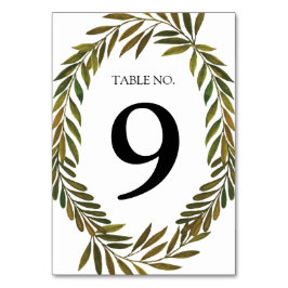 Numeração De Mesa Folhas pintadas à mão Número da Tabela