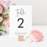 Numeração De Mesa Fonte Mínima Clássica Editável<br><div class="desc">Este simples design apresenta um layout minimalista realçado pelo script de tendência. Adicione seu texto usando o formulário modelo. Altere todas as cores usando o menu de edição avançada.</div>