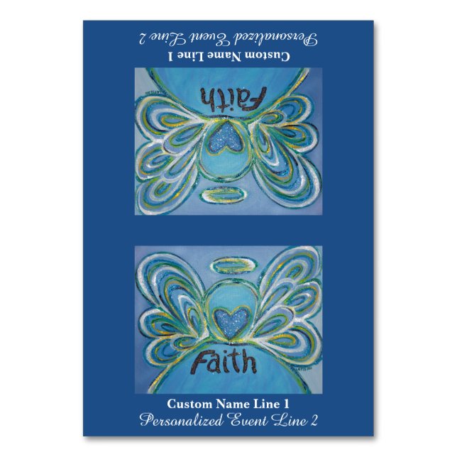 Numeração De Mesa Formas de Mesa Personalizadas do Anjo Inspiraciona (Frente)