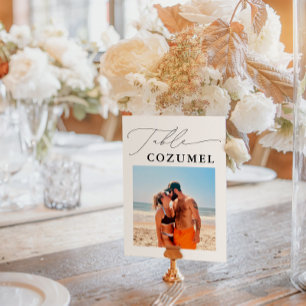 Numeração De Mesa Foto da Aventura Viagem de Casamento