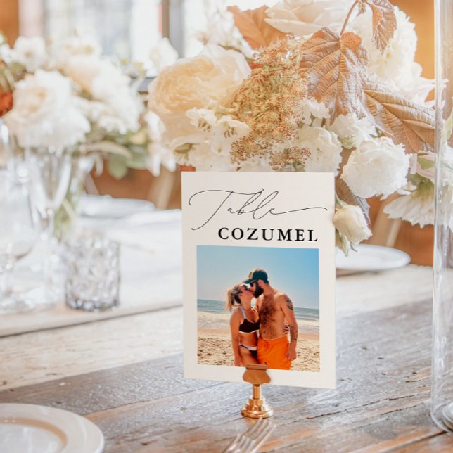 Numeração De Mesa Foto da Aventura Viagem de Casamento (Criador carregado)