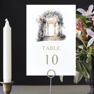 Numeração De Mesa Foto de Arco Floral de Casamento de Watercolor Per