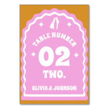 Foto de Casais cor-de-rosa e amarelo com arco ondu