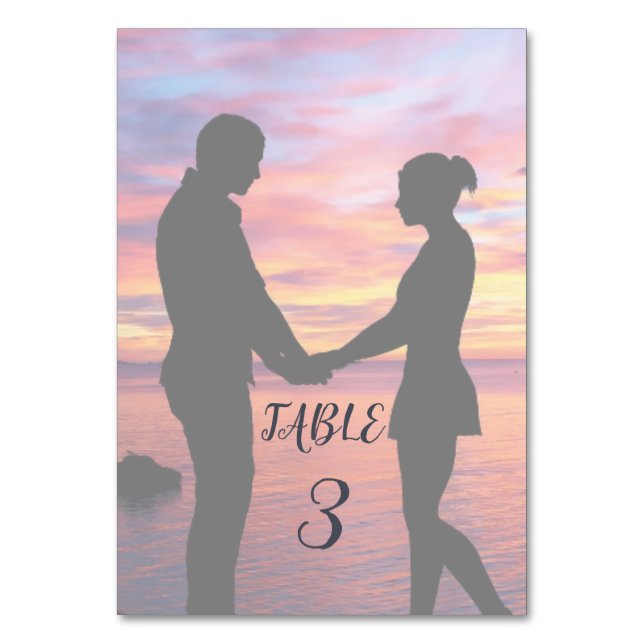 Numeração De Mesa Foto De Casamento Opaco Desvanecido ✨ Bela Mistura (Frente)