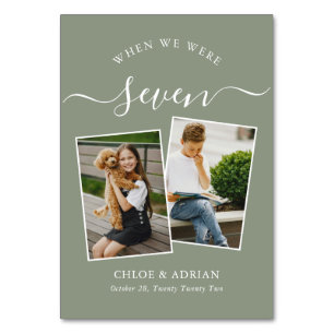 Numeração De Mesa Foto do Casal dos Anos Foto da Tabula Moderna de C