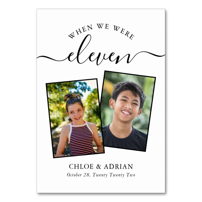 Numeração De Mesa Foto do Casal dos Anos Foto da Tabula Moderna de C (Frente)