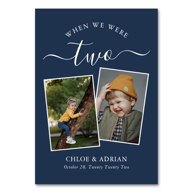 Numeração De Mesa Foto do Casal dos Anos Foto da Tabula Moderna de C (Frente)