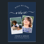 Numeração De Mesa Foto do Casal Moderno de Casamento dos Anos<br><div class="desc">Lembre-se e divirta-se com seus números de recepções de casamento - Esses elegantes números simples de tabelas lhe dão a opção de incluir uma fotografia da noiva e do noivo na mesma idade que o número da mesa, o nome da noiva e do noivo e a data do casamento. A...</div>