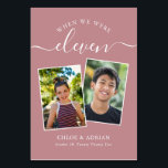 Numeração De Mesa Foto do Casal Moderno de Casamento dos Anos<br><div class="desc">Lembre-se e divirta-se com seus números de recepções de casamento - Esses elegantes números simples de tabelas lhe dão a opção de incluir uma fotografia da noiva e do noivo na mesma idade que o número da mesa, o nome da noiva e do noivo e a data do casamento. A...</div>