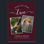 Numeração De Mesa Foto do Casal Moderno de Casamento dos Anos<br><div class="desc">Lembre-se e divirta-se com seus números de recepções de casamento - Esses elegantes números simples de tabelas lhe dão a opção de incluir uma fotografia da noiva e do noivo na mesma idade que o número da mesa, o nome da noiva e do noivo e a data do casamento. A...</div>