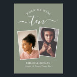 Numeração De Mesa Foto do Casal Moderno de Casamento dos Anos<br><div class="desc">Lembre-se e divirta-se com seus números de recepções de casamento - Esses elegantes números simples de tabelas lhe dão a opção de incluir uma fotografia da noiva e do noivo na mesma idade que o número da mesa, o nome da noiva e do noivo e a data do casamento. A...</div>