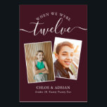 Numeração De Mesa Foto do Casal Moderno de Casamento dos Anos<br><div class="desc">Lembre-se e divirta-se com seus números de recepções de casamento - Esses elegantes números simples de tabelas lhe dão a opção de incluir uma fotografia da noiva e do noivo na mesma idade que o número da mesa, o nome da noiva e do noivo e a data do casamento. A...</div>