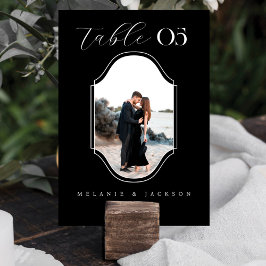 Numeração De Mesa Foto do Quadro de Casamento Elegante de Script Mod