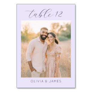 Numeração De Mesa Foto Minimalista Romântica de Lavanda