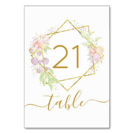 Numeração De Mesa Foto Modern Watercolor