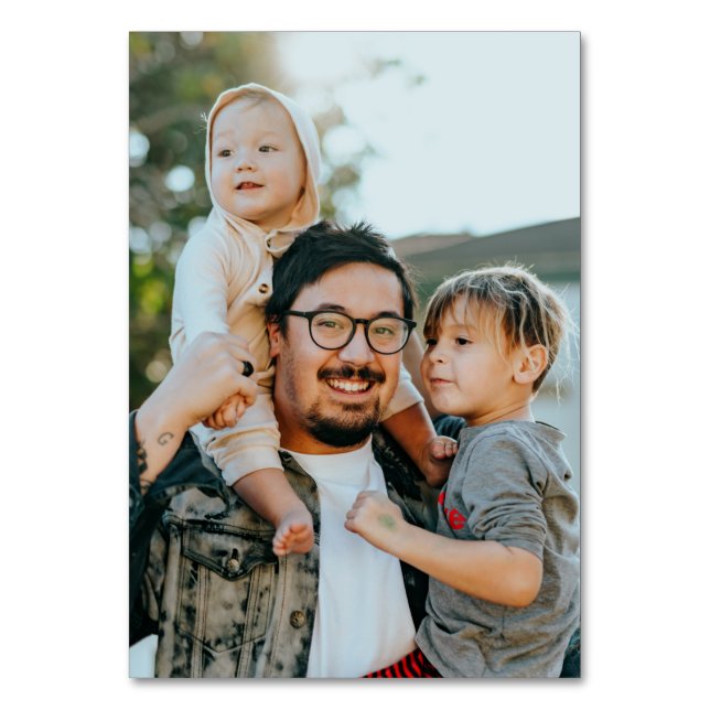 Numeração De Mesa Foto personalizada (Frente)