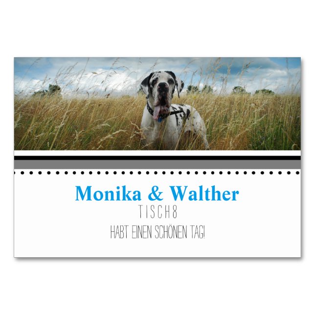 Numeração De Mesa Foto Platzkarten (Frente)