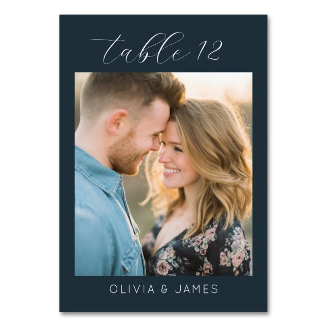 Numeração De Mesa Foto Romântica Naval (Frente)