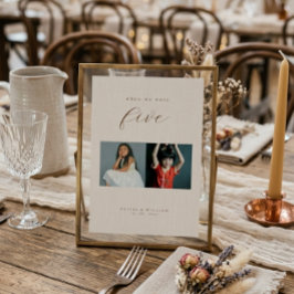 Numeração De Mesa Fotos de Infância em Letra Moderna Rústica como