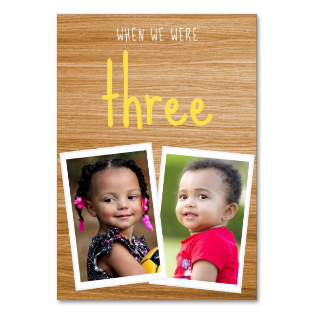 Numeração De Mesa Fotos para crianças quando éramos mais velhos retr (Frente)