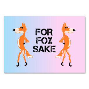 Numeração De Mesa Fox Sake Raposa Discordando.