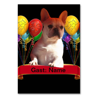 Numeração De Mesa Französische Bulldogge Luftballon French Bulldog