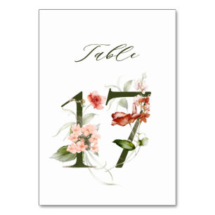 Numeração De Mesa Frasco Botânico Elegante 17,