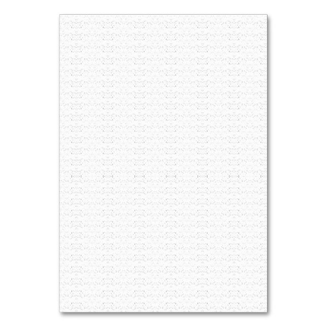 Numeração De Mesa Fundo branco com um padrão repetitivo de pequenos (Frente)