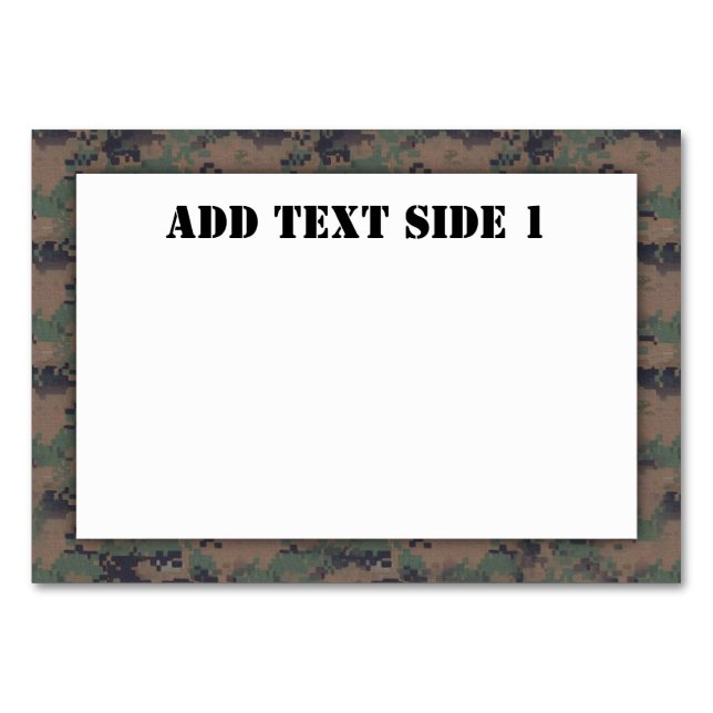 Numeração De Mesa Fundo da Floresta Digital Militar (Frente)