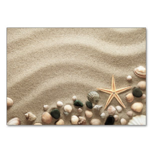 Numeração De Mesa Fundo De Praia Sandy Com Prateleiras E Starfish