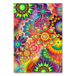 Numeração De Mesa Funky Retro Pattern Abstrato Bohemian