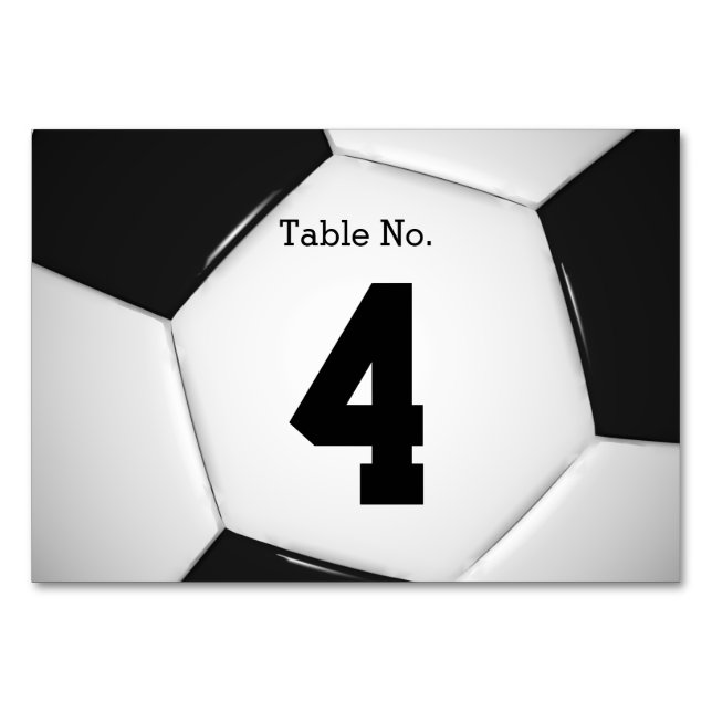 Numeração De Mesa Futebol do número da tabela | Futebol (Verso)