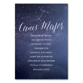 Numeração De Mesa Galaxy Wedding Seating Chart Card Canis Major