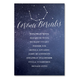 Numeração De Mesa Galaxy Weding Sating Chart Card Corona Borealis