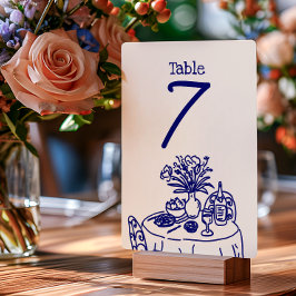 Numeração De Mesa Garabatos/Desenhos à Mão Casamento