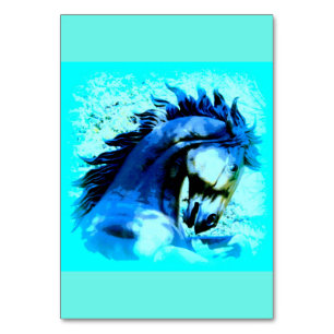 Numeração De Mesa garanhão selvagem azul do mustang