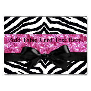 Numeração De Mesa Garota Zebra-Garota Rosa-Quente