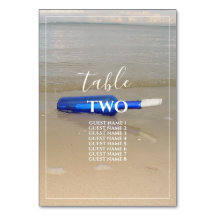 Garrafa na praia Areia Nomes de Convidados