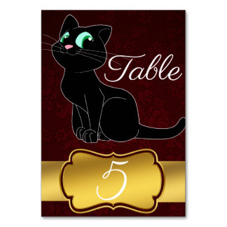 Numeração De Mesa Gatinho Preto