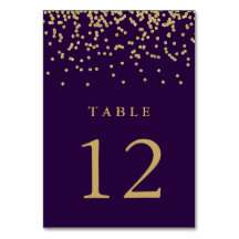 Glam Faux Dourada Confetti em Profundo Roxo