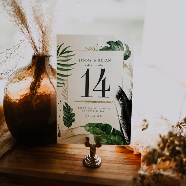 Numeração De Mesa Glamorous Summer Greenery Número da Mesa de Casame (Criador carregado)