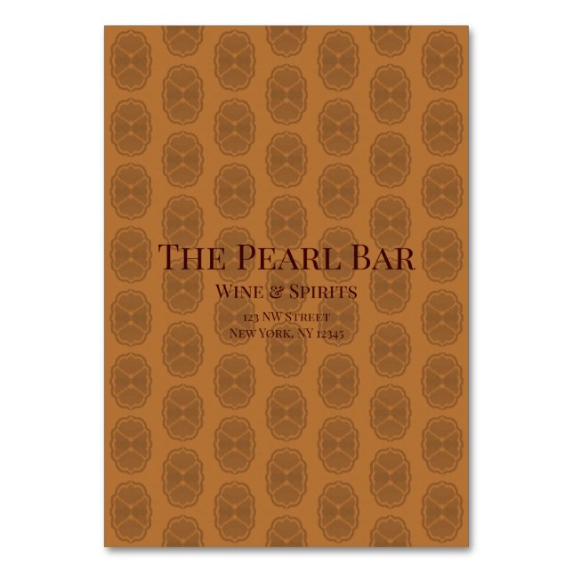 Numeração De Mesa Glamour (Frente)