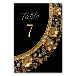 Numeração De Mesa Golden Ornate Frame Table Number