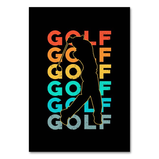 Numeração De Mesa Golfer Retro (Frente)