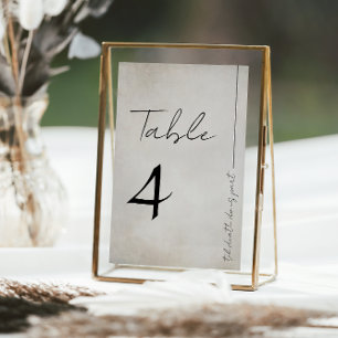 Numeração De Mesa Gótica Elegante