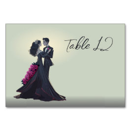 Numeração De Mesa Gótica Romântica Amplia Elegante Mínimo