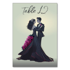 Numeração De Mesa Gótica Romântica Amplia Elegante Mínimo