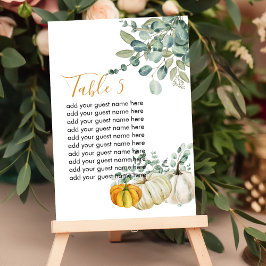 Numeração De Mesa Gráfico de Assentos Cai Pumpkin Russo Greenerescên