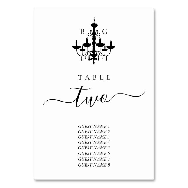 Numeração De Mesa Gráfico de Assentos de Casamento de Chandelier Bra (Frente)